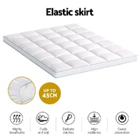 Giselle Bedding Mattress Topper Pillowtop Bamboo 10cm Queen thumbnail