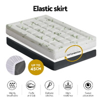 Giselle Bedding Mattress Topper Pillowtop Bamboo 7.5cm King Single thumbnail