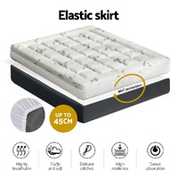 Giselle Bedding Mattress Topper Pillowtop Bamboo 7.5cm Queen thumbnail