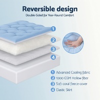 Giselle 5cm Mattress Topper Pillowtop toppers Double-Sided Queen thumbnail
