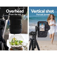 Weifeng Professional Camera Tripod Stand Mount DSLR Travel Adjustable 62-160cm Black thumbnail