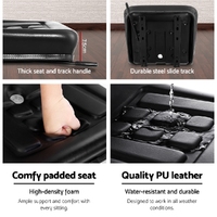 Giantz Tractor Seat Forklift Excavator Universal Suspension Truck Chair PU Leather thumbnail