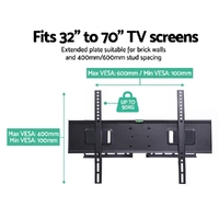 Artiss TV Wall Mount Bracket for 32"-70" LED LCD Full Motion Dual Strong Arms thumbnail