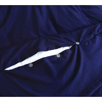 Elan Linen 100% Egyptian Cotton Vintage Washed 500TC Navy Blue Super King Quilt Cover Set thumbnail