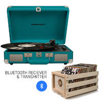 CROSLEY Crosley Cruiser Teal - Bluetooth Turntable & Record Storage Crate thumbnail