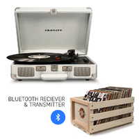 CROSLEY Crosley Cruiser White Sands - Bluetooth Turntable & Record Storage Crate thumbnail