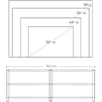 TV Stand for 60-Inch TV with Industrial Style Steel Frame Rustic Brown and Black thumbnail