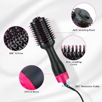 Hot Air One-Step Hair Dryer Negative Ion Anti-Frizz Blowout for Drying,Straightening, Curling and Volumizer (AU Plug) thumbnail