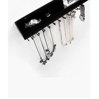 Wall Mount Hanging Jewellery Organiser Holder with 23 Hooks (Black) thumbnail