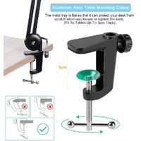 Heavy Duty Microphone Arm Microphone Stand Suspension Scissor Boom Stands with 6" Pop Filter and Cable Ties for Recording thumbnail