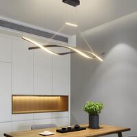 Modern LED Chandelier Lighting Lamps Bedroom Kitchen (Black, L80cm Pendant) thumbnail