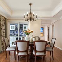 French Country Chandelier, 6 Lights, Rustic thumbnail