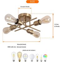 Modern Industrial Chandelier, 4 Light, Black thumbnail