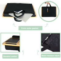 CARLA HOME Bamboo Laptop Lap Desk with Cushion, Angle Adjustable and Sleeve Case Bag for Office and Home thumbnail