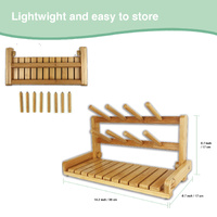 CARLA HOME Portable Bamboo Baby Bottle Drying Rack thumbnail