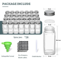 Spice Rack organiser with 28 Spice Jars, Spice Labels, Funnel and Marker for Kitchen Countertop thumbnail