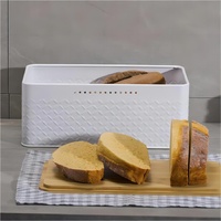 Bread Bin with Bamboo Lid used as Chopping Board for Kitchen Countertop thumbnail