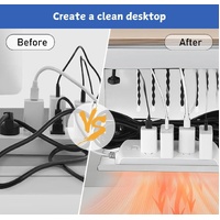 Under Desk Side Laptop Holder Storage with No Drill Cable Management Tray and Pen Storage for Office and Home thumbnail
