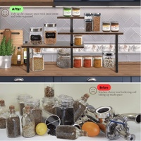 3-Tier Wooden Corner Shelf Kitchen Spice Rack Organiser Home Storage & Organisation thumbnail