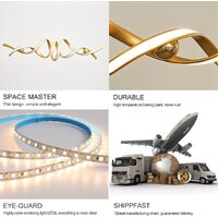 Modern LED Ceiling Chandelier 75W Smart-Lamp (Golden Pendent Light) thumbnail