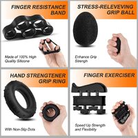 5 Pack Adjustable Resistance Hand Gripper Exerciser Workout Kit thumbnail
