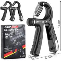 2 Pack Adjustable Hand Grip Strengthener for Hand Grip Strength and Wrist Rehabilitation (Resistance 5-60 kg) thumbnail