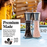 Modern Stainless Steel Salt and Pepper Grinder Set thumbnail