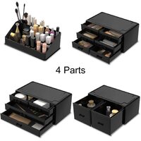 Makeup Cosmetic Organizer Storage with 12 Drawers Display Boxes (Black) thumbnail