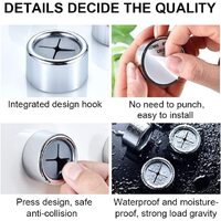 3 Pack Self Adhesive Round Towel Hooks for Kitchen and Bathroom thumbnail