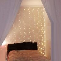 300 LEDs Window Curtain Fairy Lights 8 Modes and Remote Control for Bedroom (Warm White, 300 x 300cm) thumbnail