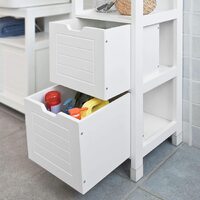 Freestanding Tall Cabinet with Standing Shelves and Drawers thumbnail