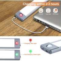 54 LED Rechargeable Under Cabinet Night Lighting for Kitchen and Bedroom (Silver and Yellow Light) thumbnail