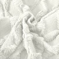 2 Pack Decorative Boho Throw Pillow Covers 45 x 45 cm (White) thumbnail