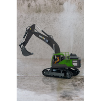 1:18 Scale 13-Channel Alloy Remote Control Excavator Construction Vehicle with Lights, Sound and Steam thumbnail