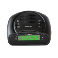 AM/FM Alarm Clock & Radio w/ Green LED Time Numbering thumbnail