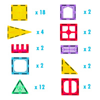 48 Pcs non-toxic STEM Educational, Durable Magnetic Tiles/Puzzle with Storage Bag thumbnail