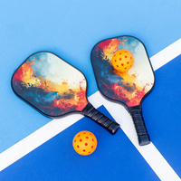 Pickleball Set with 6 Aerodynamic Balls and 2 Fiberglass Paddles thumbnail