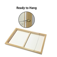 Wall Art 90cmx135cm Neutral Composition 2 Sets Gold Frame Canvas thumbnail