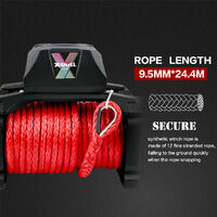 X-BULL Electric Winch 12V Synthetic Rope Wireless 14500LB Remote 4X4 4WD Boat thumbnail