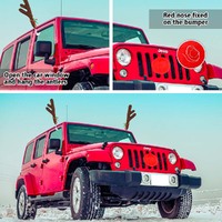 Reindeer Car Antlers and Nose Decoration Set Xmas Jingle Bells 20 sets thumbnail