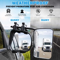 2x Towing Mirrors Pair Clip on Multi Fit Clamp On Towing Caravan 4X4 Trailer 4WD thumbnail