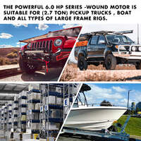 X-BULL 12V Electric Winch 12000LBS synthetic rope 4wd Jeep with winch cover thumbnail