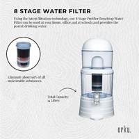 14L Benchtop 8 Stage Water Filter - Ceramic Carbon Mineral Stone Silica Purifier thumbnail