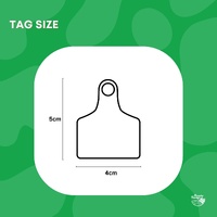 100x Cattle Ear Tags 5x4cm Set - Small Yellow Blank Sheep Pig Livestock Label thumbnail