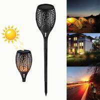 51 LED Bulbs Torch Solar Garden Outdoor Flame Dancing Flickering Light Auto Lamp thumbnail