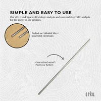 1x 7" Silver Rod 12 Gauge 99.99% High Purity Fine Soft Wire Colloidal Electrode thumbnail
