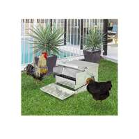 9kg Automatic Chook Chicken Feeder Poultry Auto Treadle Aluminium Metal Feeders thumbnail