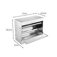 10kg Automatic Chook Chicken Feeder Poultry Auto Treadle Galvanised Metal Coop thumbnail