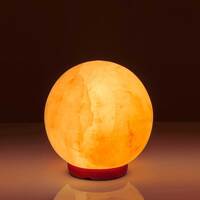 12V 12W 6.5" Ball Himalayan Pink Salt Lamp Carved Rock Crystal Light Bulb On/Off thumbnail