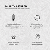 8L Candle Wax Heater Black With Tap - Soy Wax Melter Candle Making Electric thumbnail